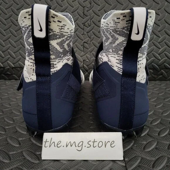 Nike Alpha Menace Elite 2 White/Navy Football Cleat Men's Sz 11.5 BV2077 101
